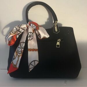 Twilly  Women Handbag Purse Neck Tie Headband Bag Scarf 1 Tomato Red Gray…